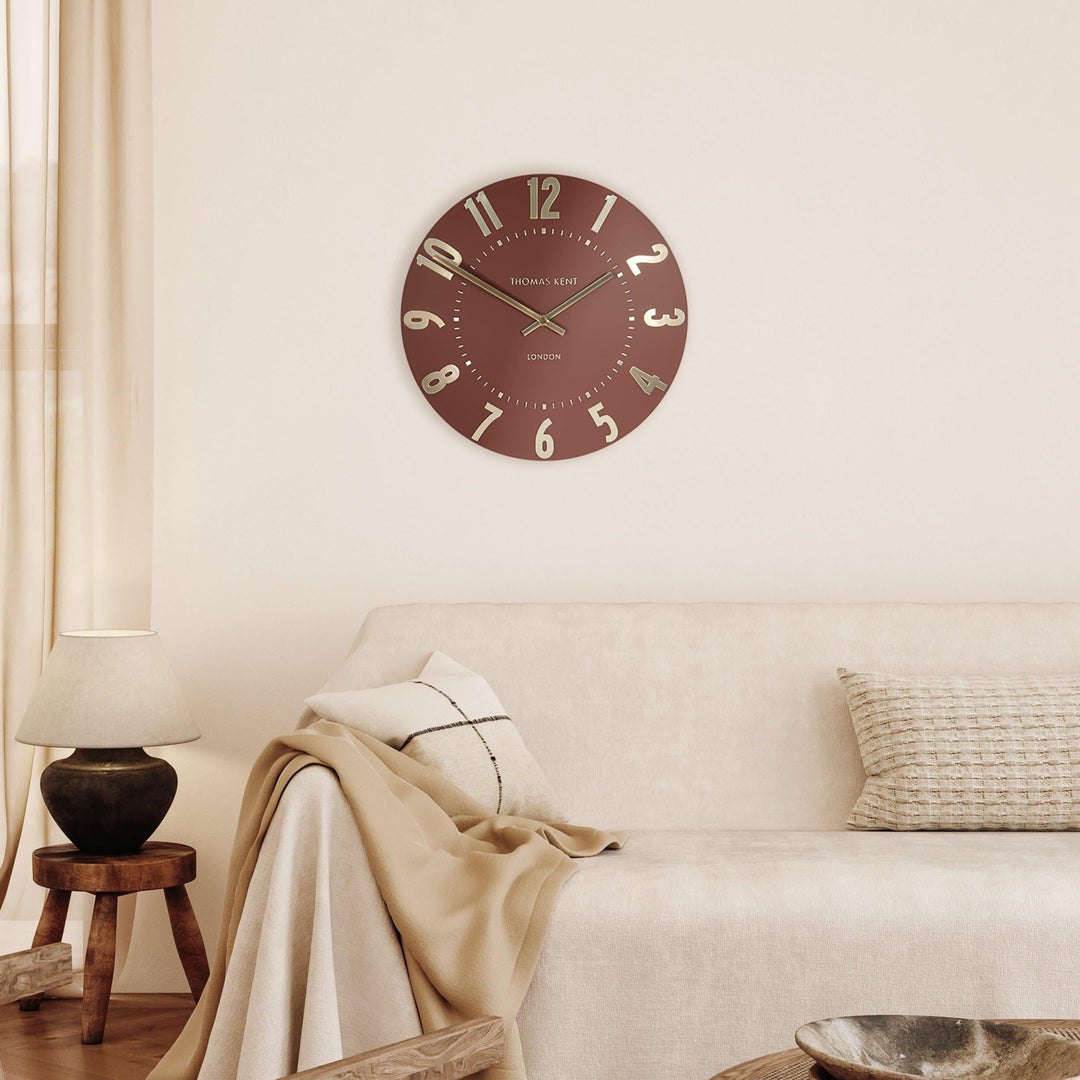 Thomas Kent London. Mulberry Wall Clock 12" (30 cm) Auburn *NEW* - TheArtistsQuarter