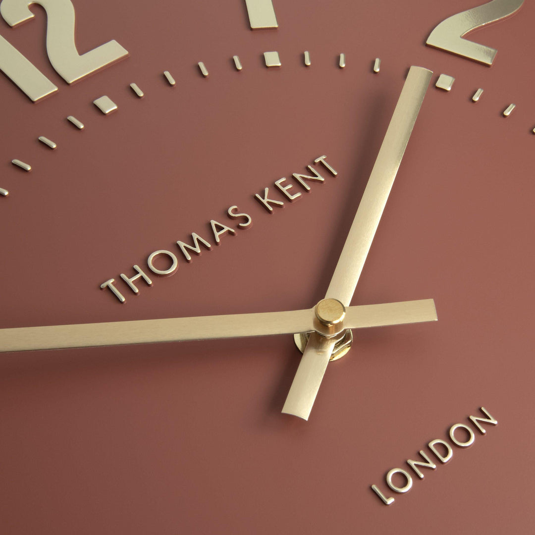 Thomas Kent London. Mulberry Wall Clock 12" (30 cm) Auburn *NEW* - TheArtistsQuarter