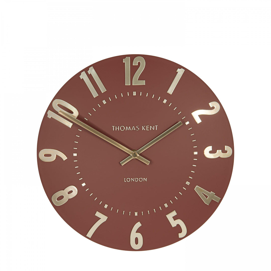 Thomas Kent London. Mulberry Wall Clock 12" (30 cm) Auburn *NEW* - TheArtistsQuarter