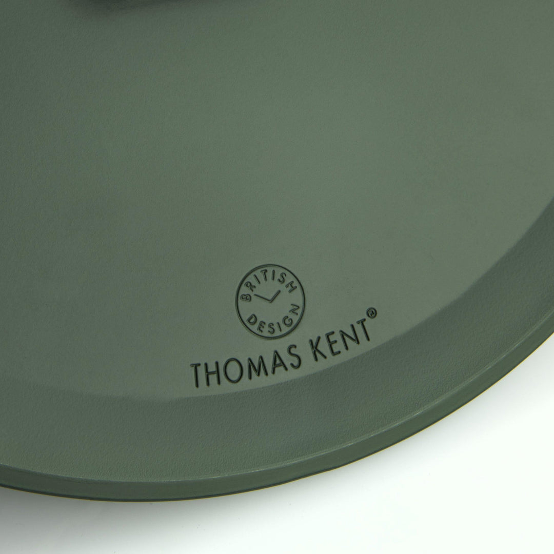 Thomas Kent London. Mulberry Wall Clock 12" (30cm) Olive Green *NEW* - TheArtistsQuarter