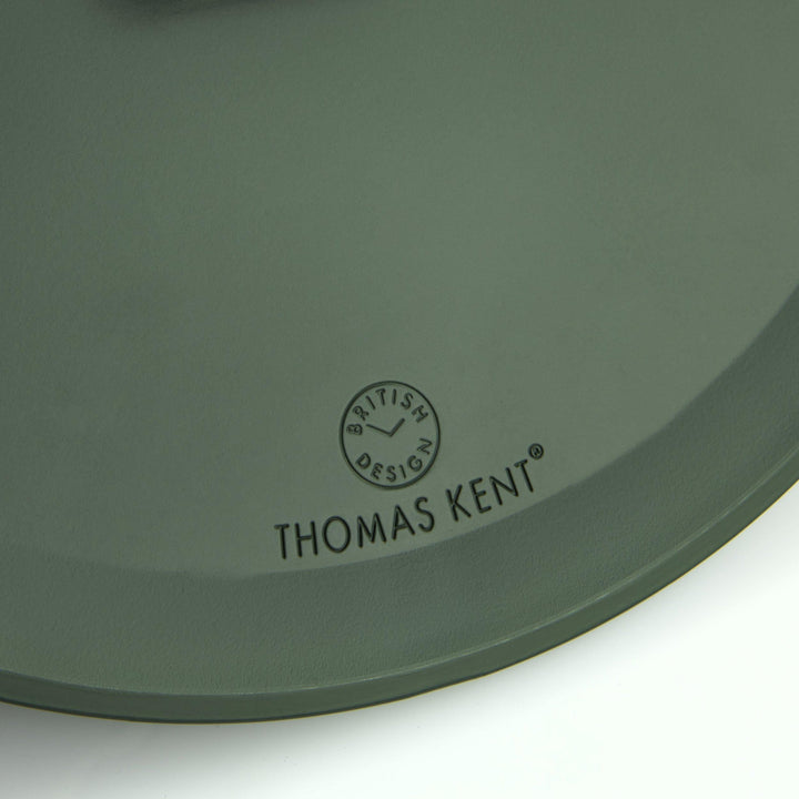 Thomas Kent London. Mulberry Wall Clock 12" (30cm) Olive Green *NEW* - TheArtistsQuarter