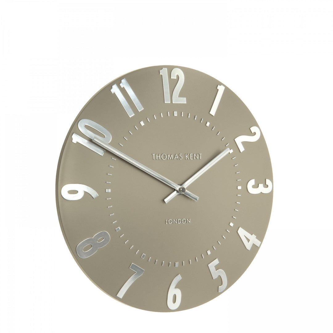 Thomas Kent London. Mulberry Wall Clock 12" (31cm) Mocha *NEW* - TheArtistsQuarter