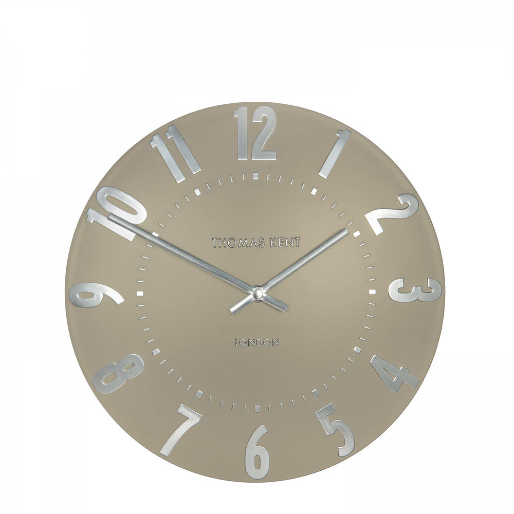 Thomas Kent London. Mulberry Wall Clock 12" (31cm) Mocha *NEW* - TheArtistsQuarter