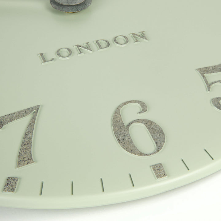 Thomas Kent London. Mulberry Wall Clock 12" (31cm) Pearl Green *NEW* - TheArtistsQuarter