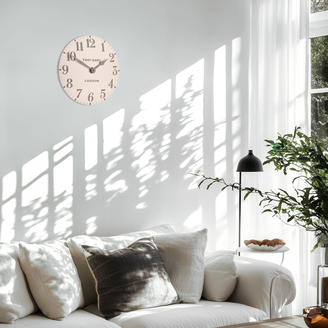 Thomas Kent London. Mulberry Wall Clock 12" (31cm) Shy Pink *NEW* - TheArtistsQuarter