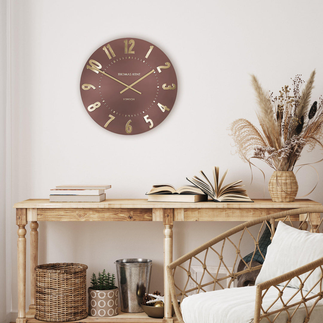 Thomas Kent London. Mulberry Wall Clock 20" (51cm) Auburn *NEW* - TheArtistsQuarter