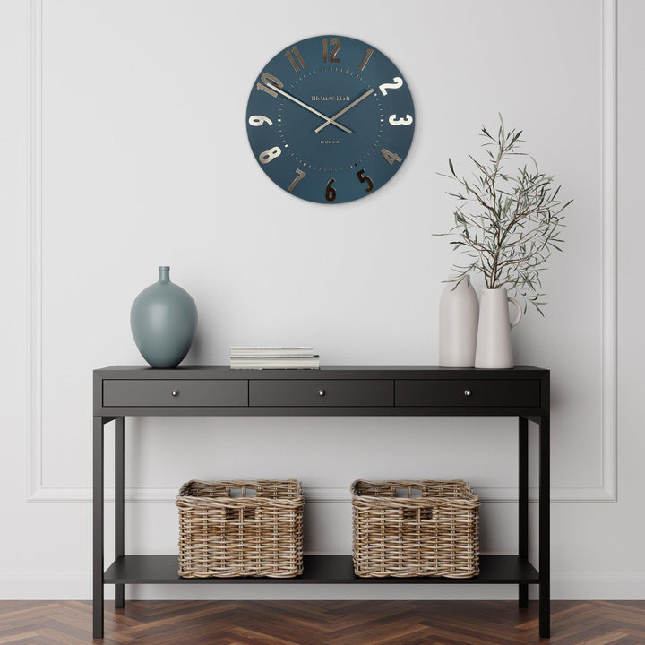 Thomas Kent London. Mulberry Wall Clock 20" (51cm) Midnight Blue - TheArtistsQuarter
