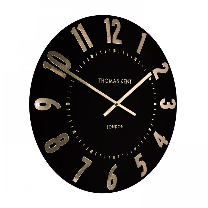 Thomas Kent London. Mulberry Wall Clock 20" (51cm) Noir - TheArtistsQuarter