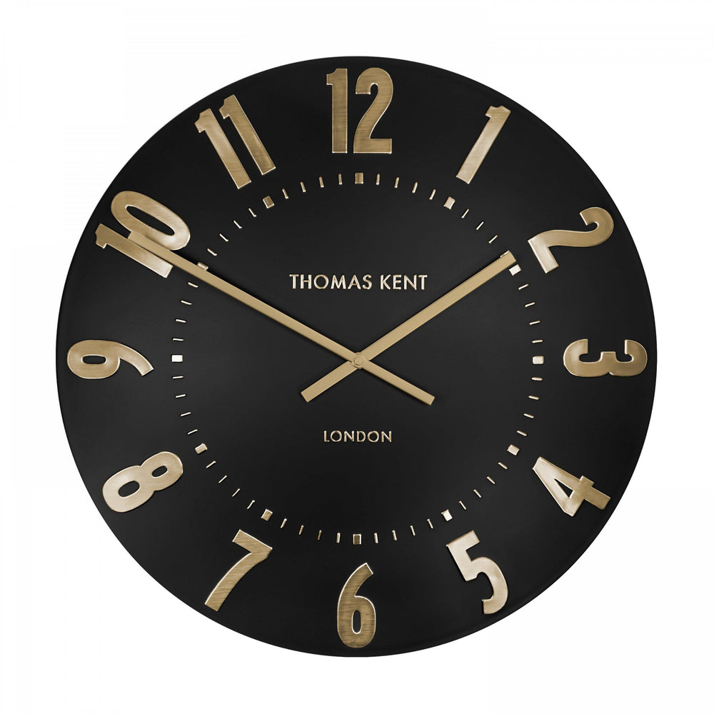 Thomas Kent London. Mulberry Wall Clock 20" (51cm) Noir - TheArtistsQuarter