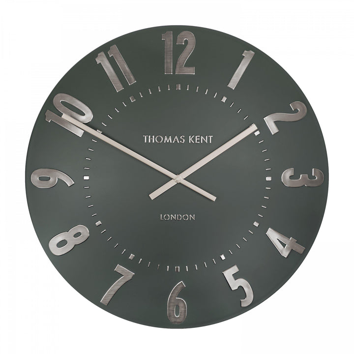 Thomas Kent London. Mulberry Wall Clock 20" (51cm) Olive Green *NEW* - TheArtistsQuarter