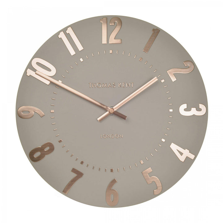 Thomas Kent London. Mulberry Wall Clock 20" (51cm) Rose Gold. - TheArtistsQuarter