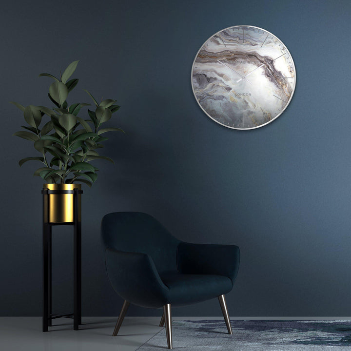 Thomas Kent London. Oyster Grand Wall Clock Glacier 26" (66cm) *PRE-ORDER DEL EARLY JULY* - TheArtistsQuarter