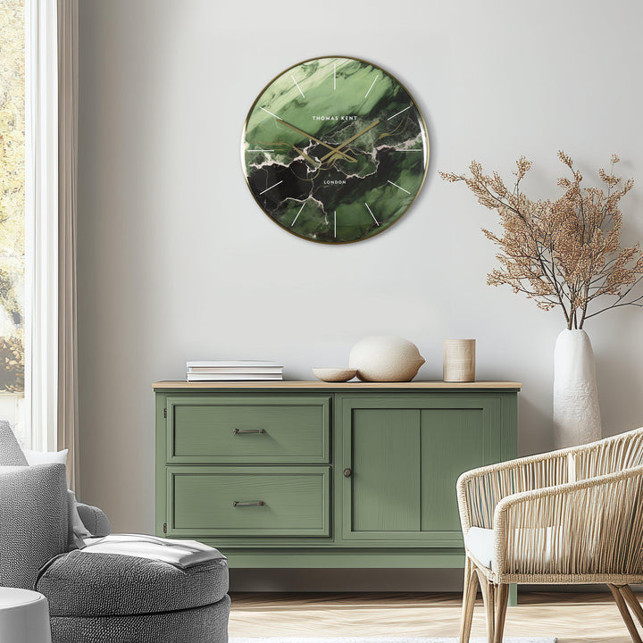 Thomas Kent London. Oyster Wall Clock Emerald 26" *NEW* - TheArtistsQuarter