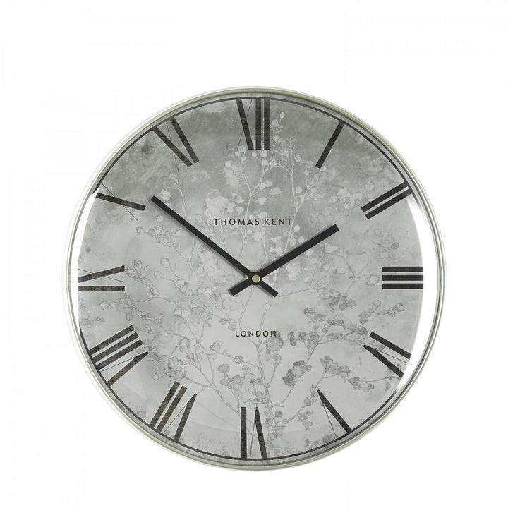 Thomas Kent London. Roma Wall Clock 14" Silver *NEW* - TheArtistsQuarter