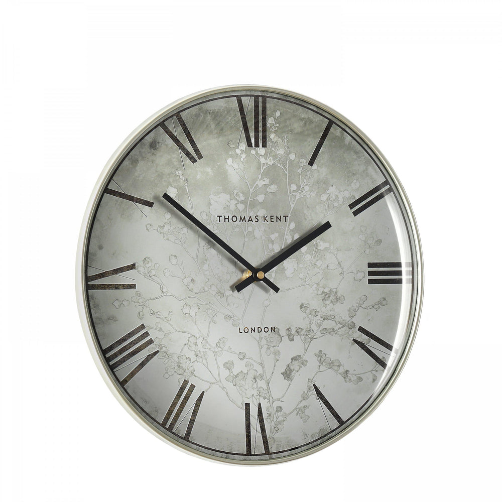 Thomas Kent London. Roma Wall Clock 14" Silver *NEW* - TheArtistsQuarter