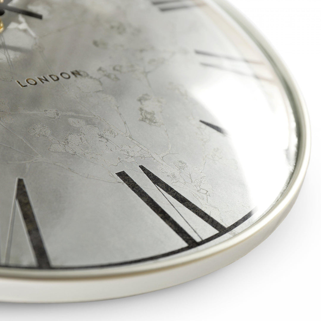 Thomas Kent London. Roma Wall Clock 14" Silver *NEW* - TheArtistsQuarter
