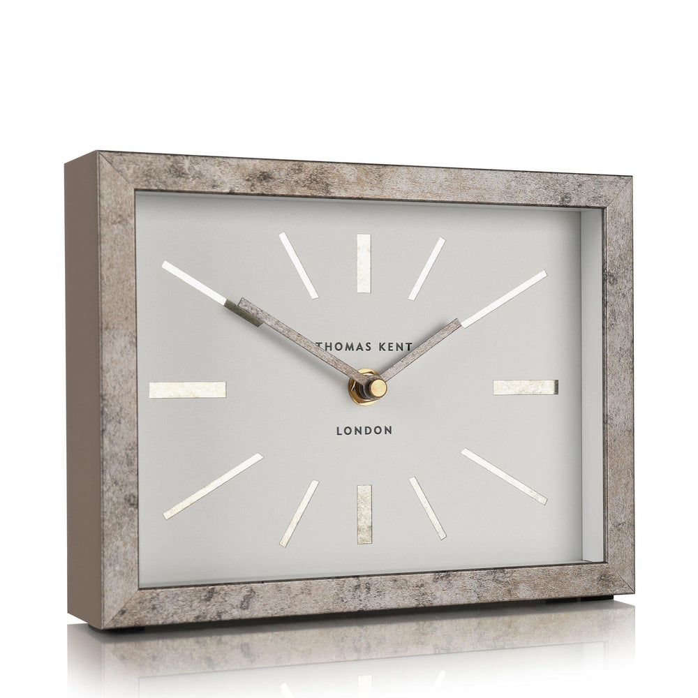 Thomas Kent London. Smithfield Mantel Clock Pewter *PRE-ORDER DEL MID MAY* - TheArtistsQuarter