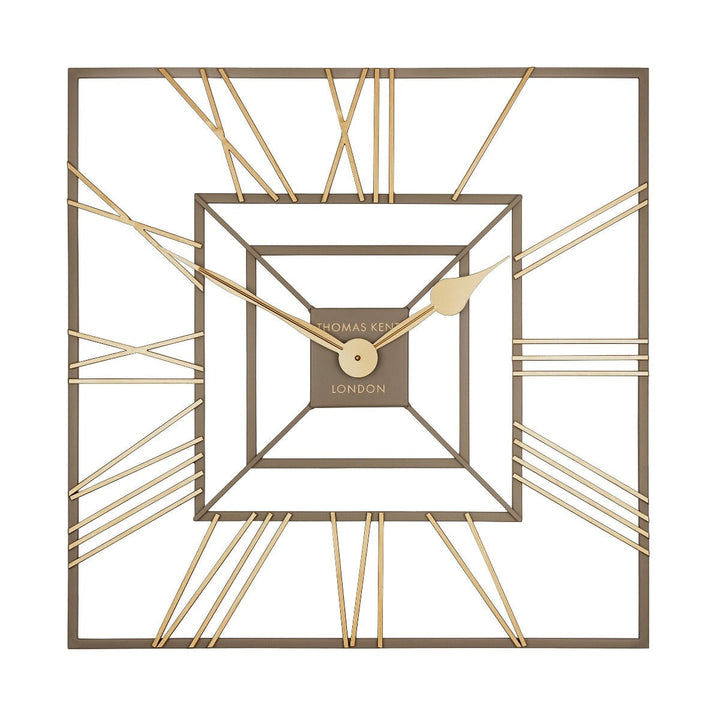 Thomas Kent London. Summer House Outdoor/Indoor Wall Clock Square Taupe *PRE-ORDER DEL LATE MAY* - TheArtistsQuarter