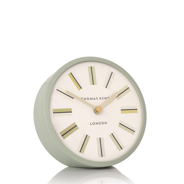 Thomas Kent London. Swift Mantel Clock Dusty Green *NEW* - TheArtistsQuarter