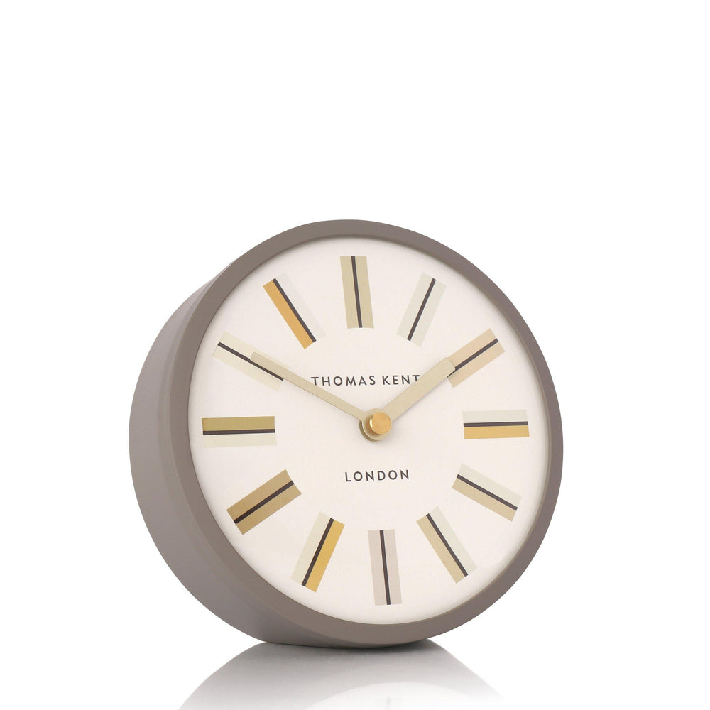 Thomas Kent London. Swift Mantel Clock Dusty Taupe *NEW* - TheArtistsQuarter