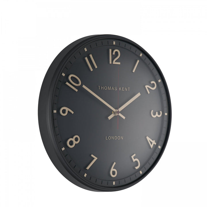 Thomas Kent London. Tresco Wall Clock 14" (36cm) Charcoal *NEW* - TheArtistsQuarter