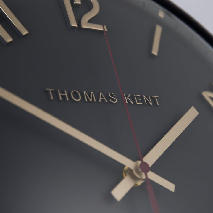 Thomas Kent London. Tresco Wall Clock 14" (36cm) Charcoal *NEW* - TheArtistsQuarter