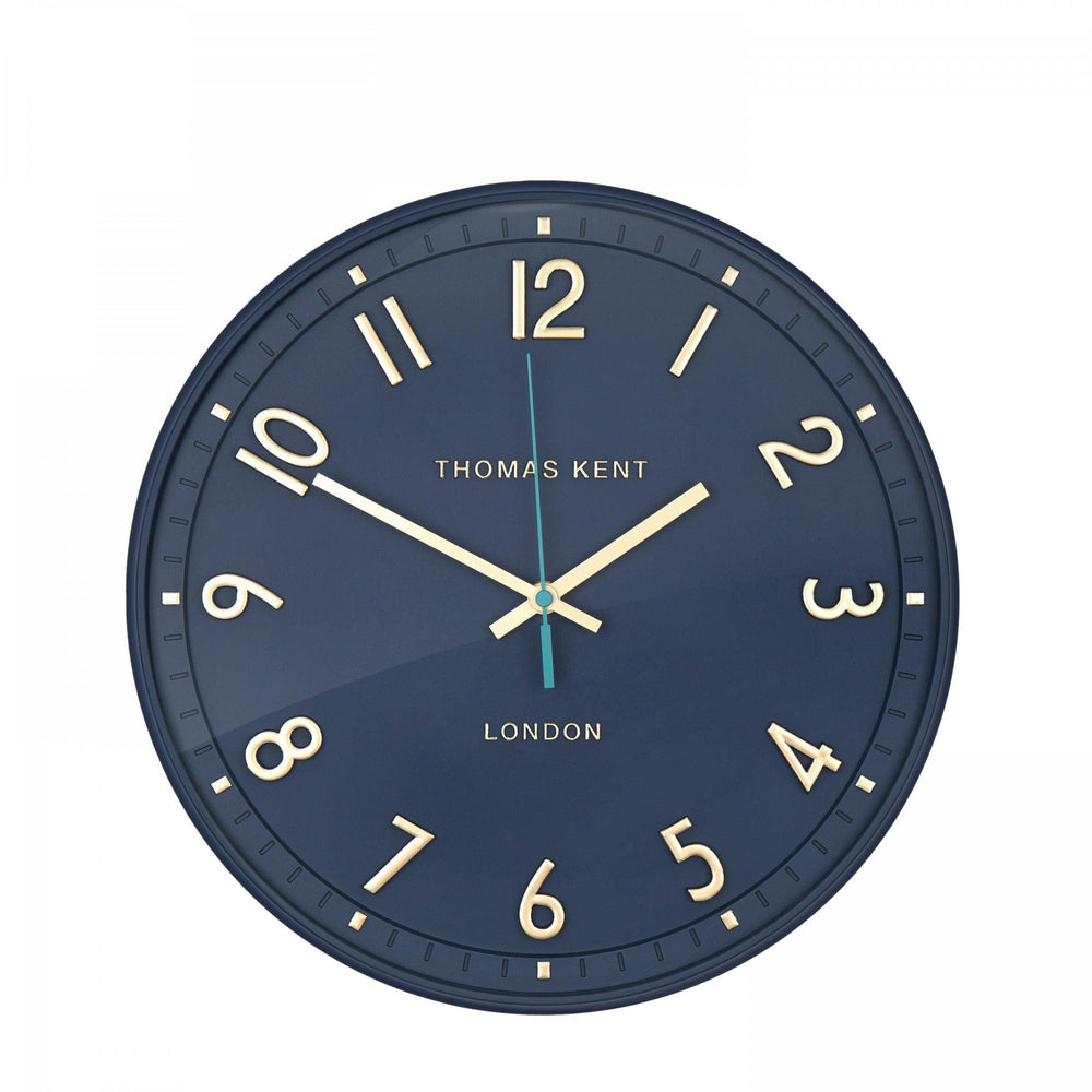 Thomas Kent London. Tresco Wall Clock 14" (36cm) Marine *NEW* - TheArtistsQuarter