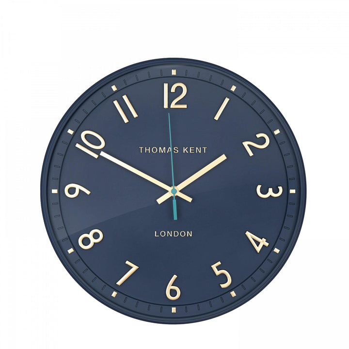 Thomas Kent London. Tresco Wall Clock 14" (36cm) Marine - TheArtistsQuarter