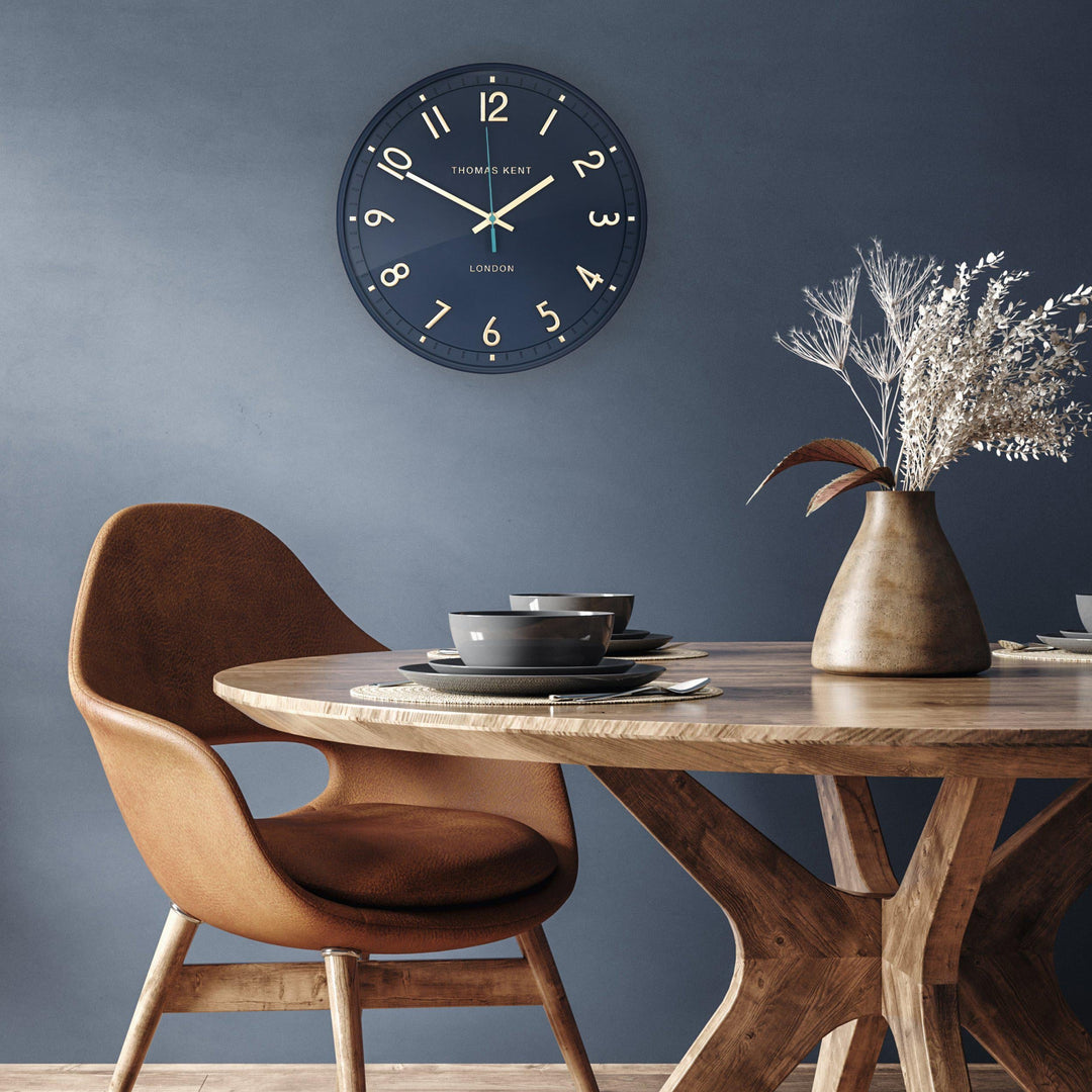 Thomas Kent London. Tresco Wall Clock 14" (36cm) Marine *NEW* - TheArtistsQuarter