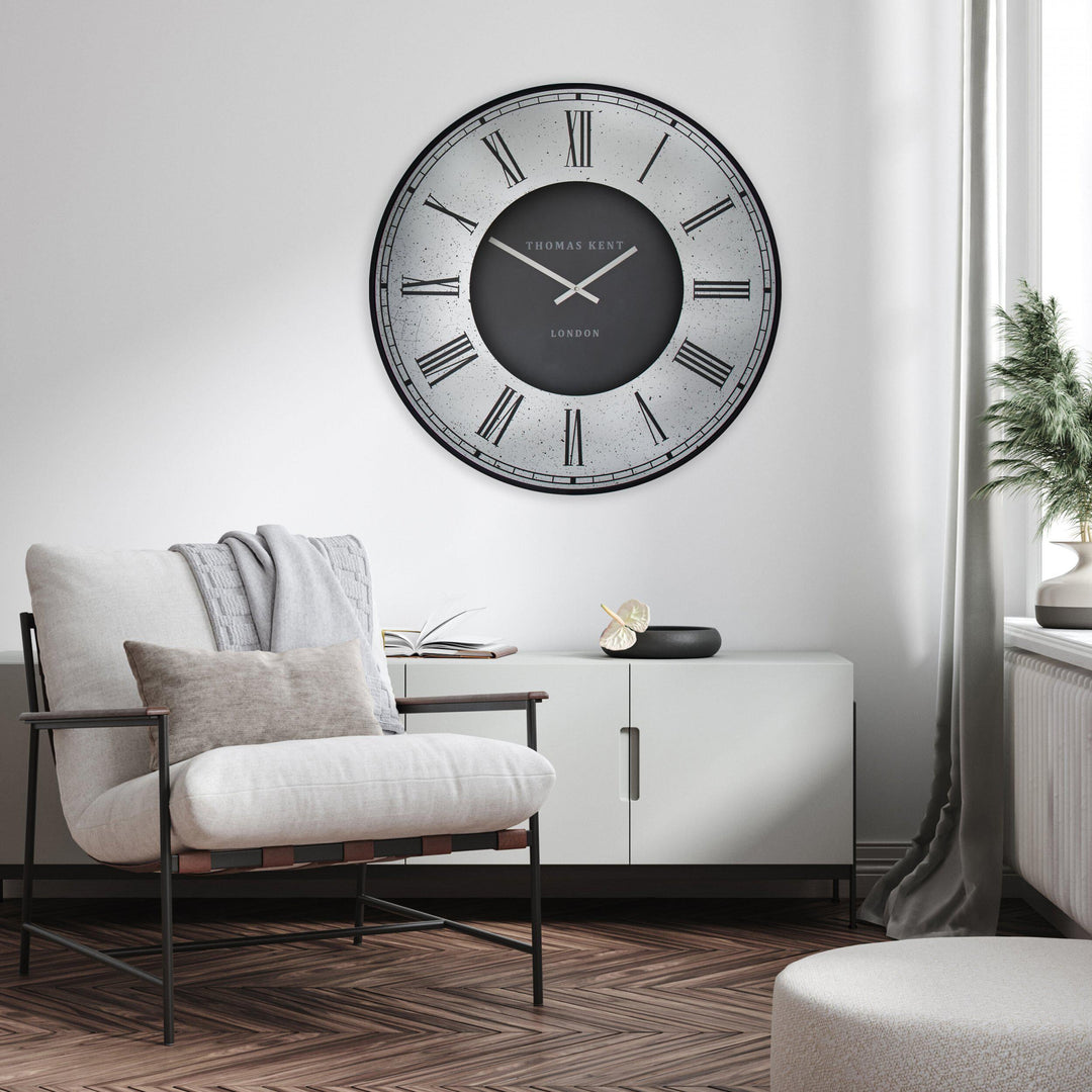Thomas Kent London. Venetian Wall Clock 30" (76cm) Black - TheArtistsQuarter
