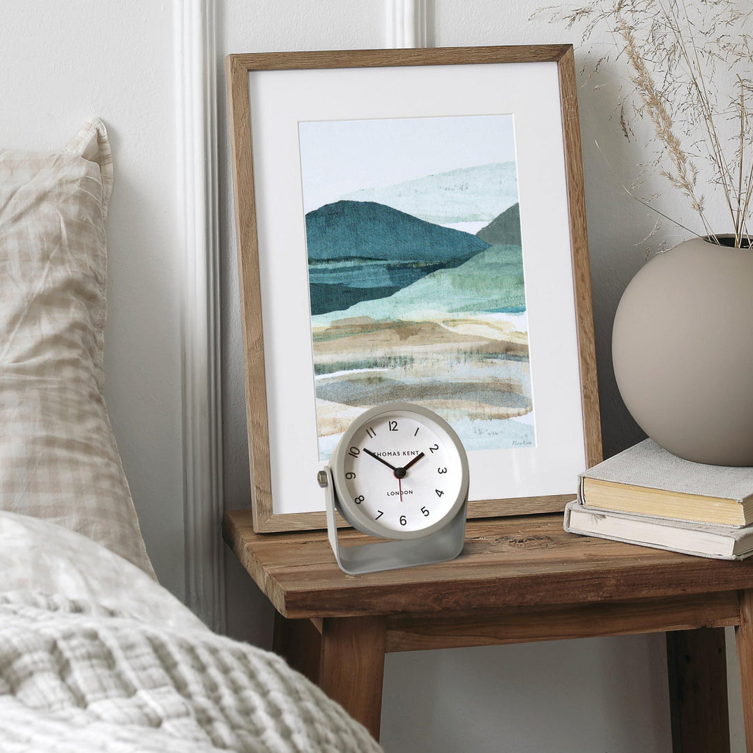 Thomas Kent London. Wren Alarm Clock Dove Grey *NEW* - TheArtistsQuarter