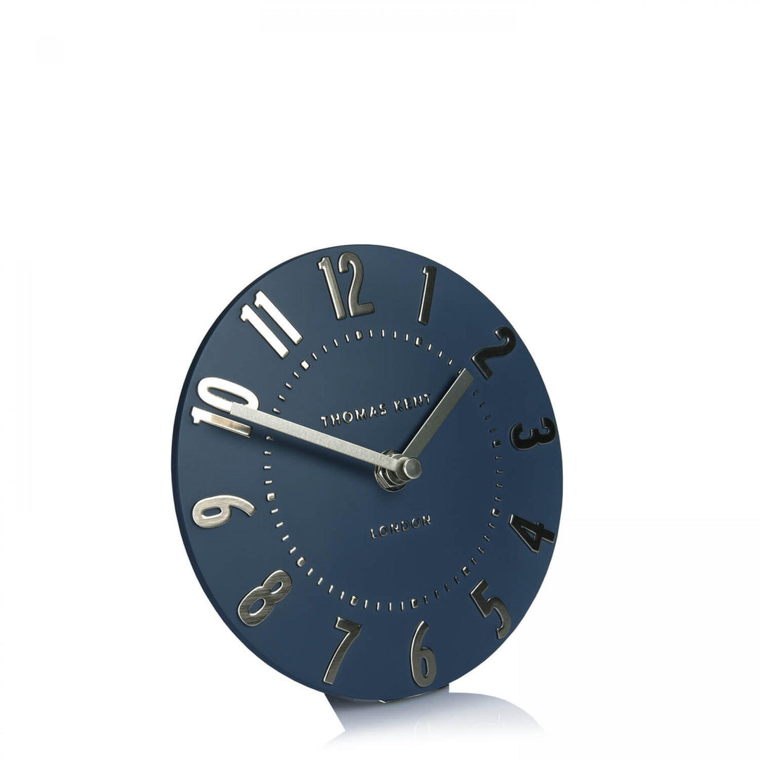 Thomas Kent London. Mulberry Mantel Clock 6" (15cm) Midnight Blue - TheArtistsQuarter