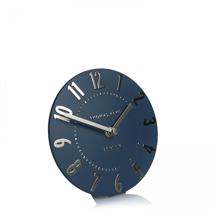 Thomas Kent London. Mulberry Mantel Clock 6" (15cm) Midnight Blue - TheArtistsQuarter