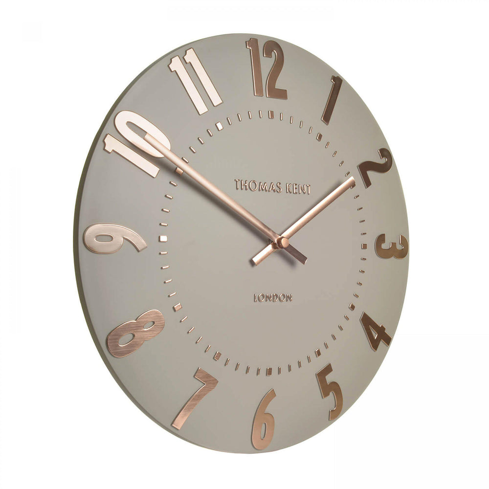 Thomas Kent London. Mulberry Wall Clock 20" (51cm) Rose Gold. - TheArtistsQuarter