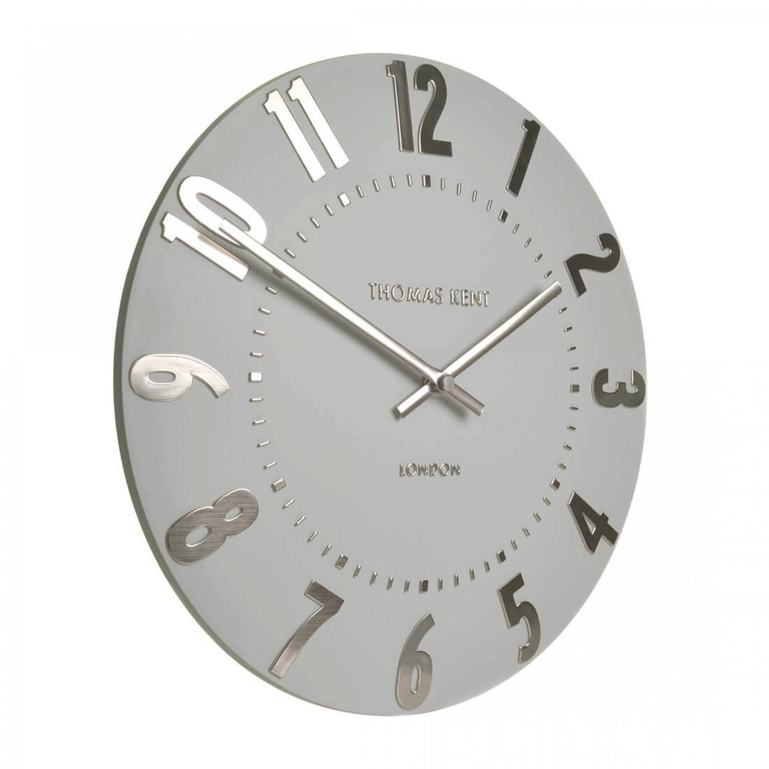 Thomas Kent London. Mulberry Wall Clock 20" (51cm) Silver Cloud - TheArtistsQuarter