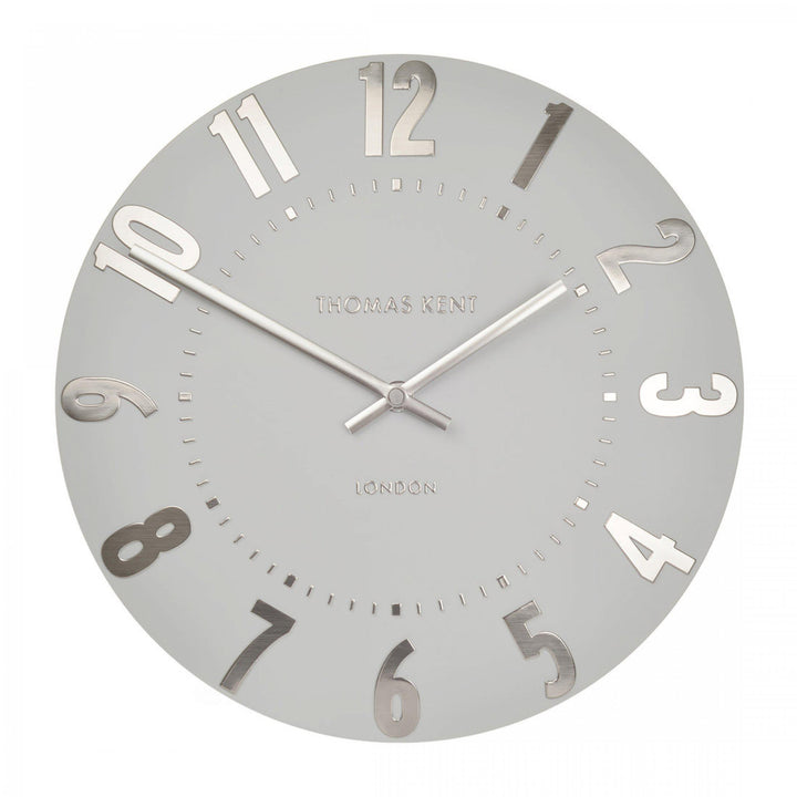 Thomas Kent London. Mulberry Wall Clock 20" (51cm) Silver Cloud - TheArtistsQuarter