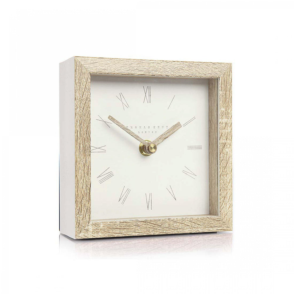 Thomas Kent London. Nordic Mantel Clock 5" (14cm) Tofu - TheArtistsQuarter