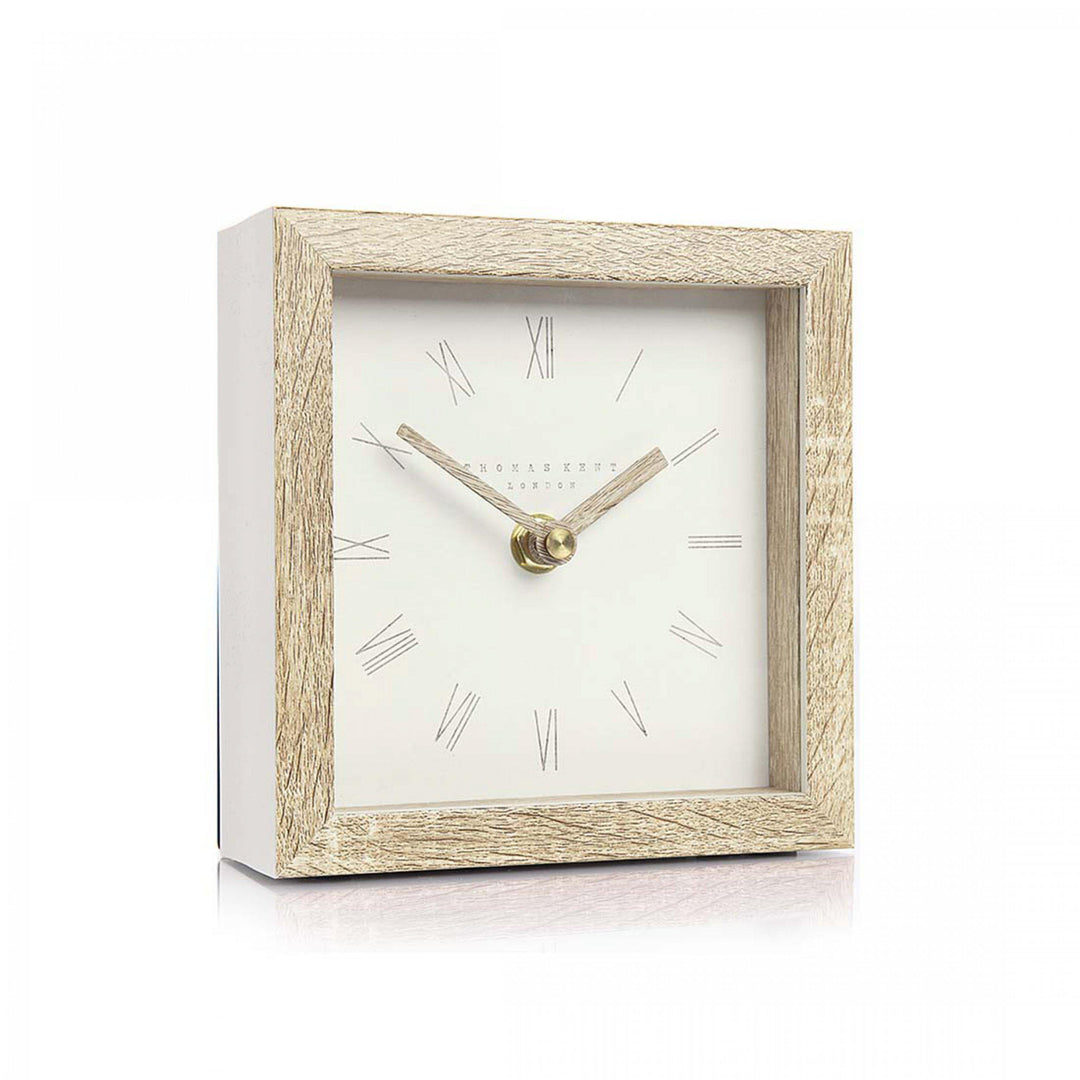 Thomas Kent London. Nordic Mantel Clock 5" (14cm) Tofu - TheArtistsQuarter