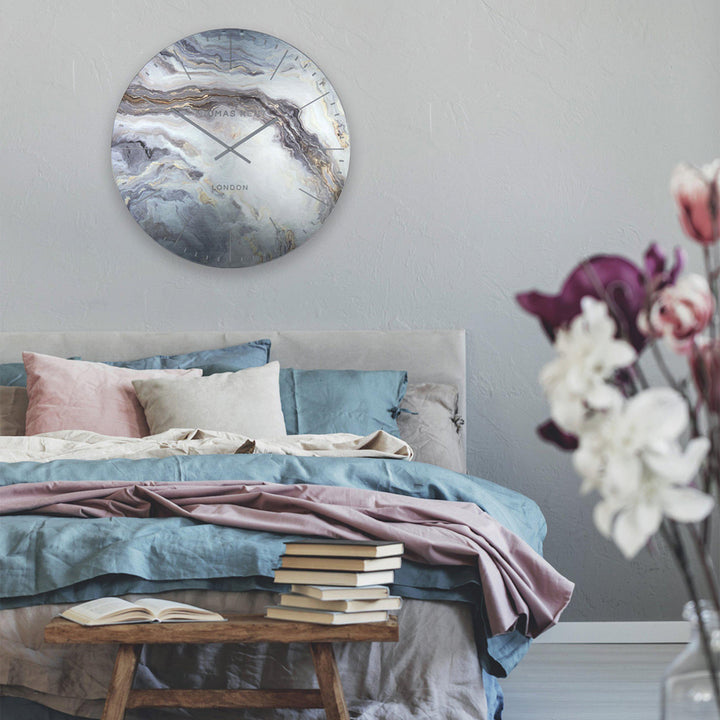 Thomas Kent London. Oyster Grand Wall Clock Glacier 26" (66cm) *PRE-ORDER DEL EARLY JULY* - TheArtistsQuarter