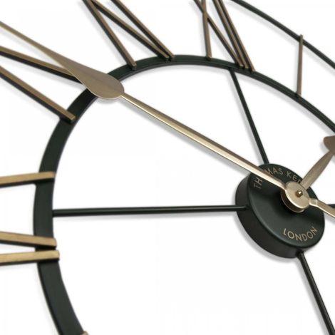 Thomas Kent London. Summer House Skeleton Green & Gold Wall Clock Indoor/Outdoor - TheArtistsQuarter