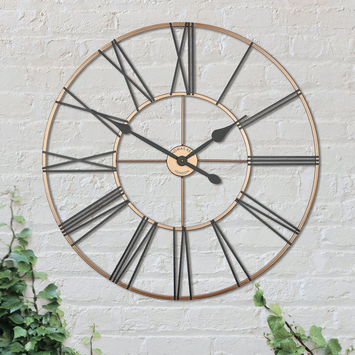 Thomas Kent London. Summer House Black & Copper Wall Clock Indoor/Outdoor *PRE-ORDER DEL MAY* - TheArtistsQuarter