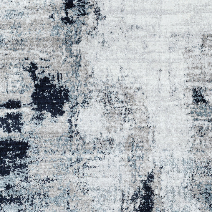 Wanderlust Abstract Marble Rug Blue & Sky Blue - TheArtistsQuarter