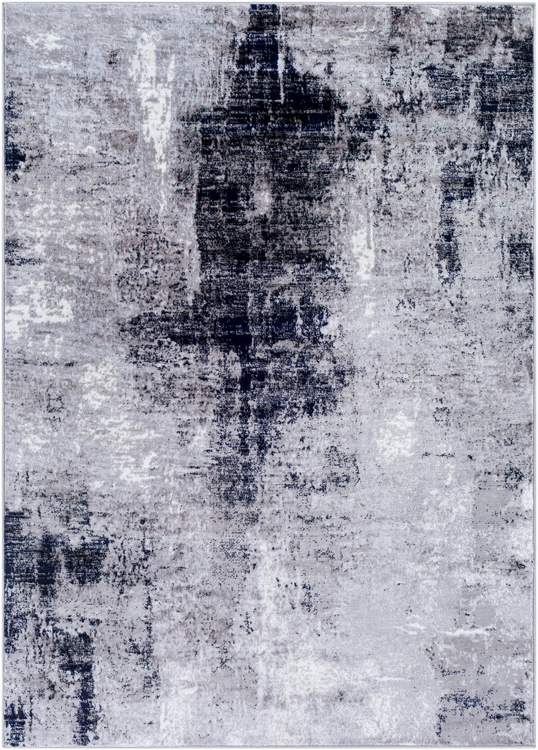 Wanderlust Abstract Marble Rug Black - TheArtistsQuarter