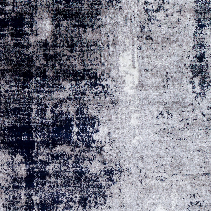 Wanderlust Abstract Marble Rug Black - TheArtistsQuarter