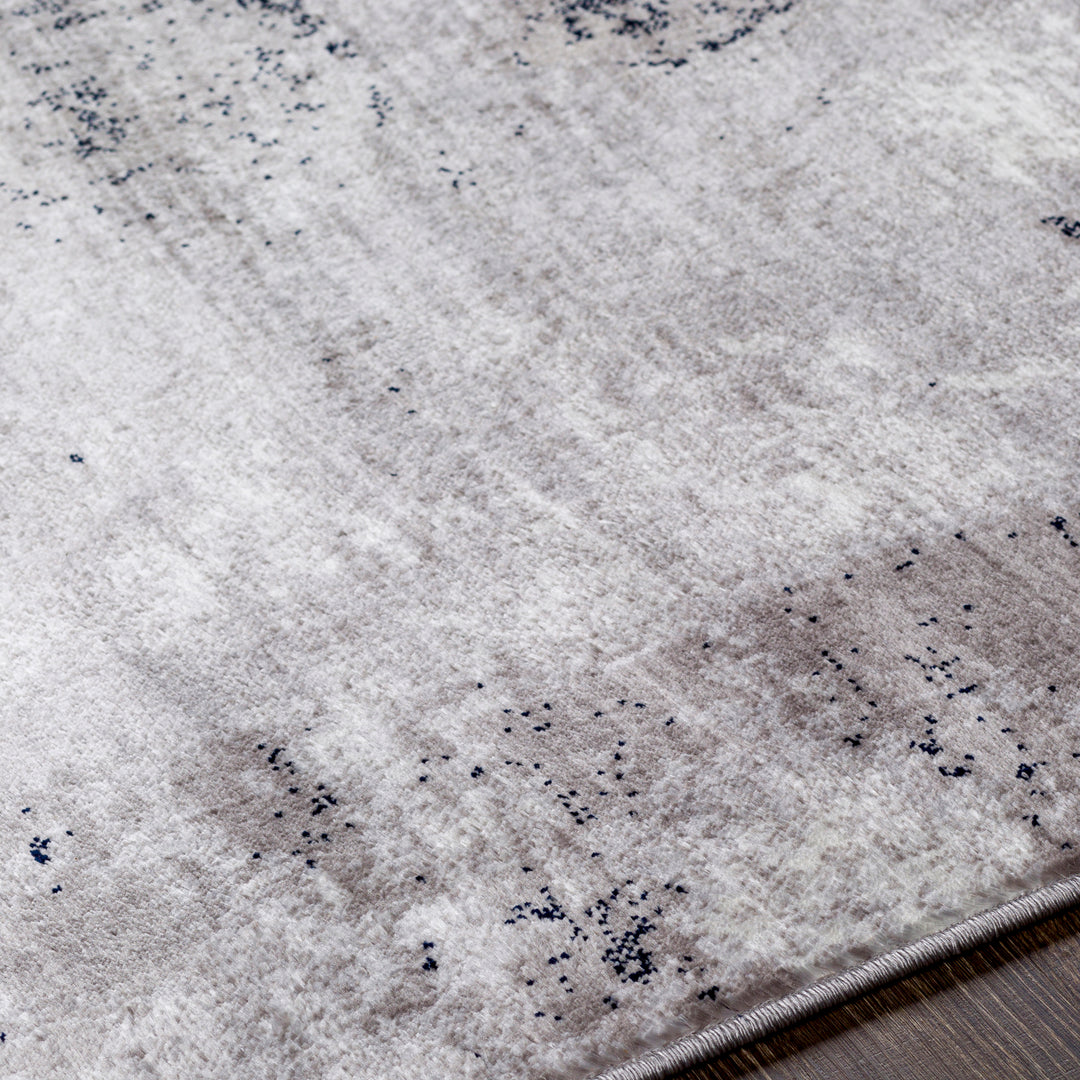 Wanderlust Abstract Marble Rug Black - TheArtistsQuarter