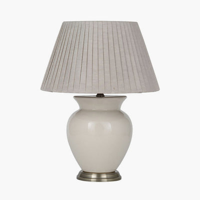 Hadley Cream Ceramic Table Lamp - TheArtistsQuarter