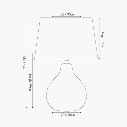 Rhea Grey Geo Ceramic Table Lamp - TheArtistsQuarter