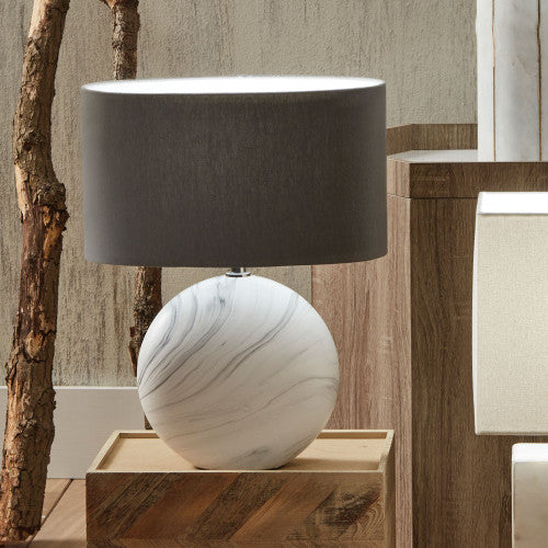 Crestola Marble Effect Ceramic Table Lamp - TheArtistsQuarter