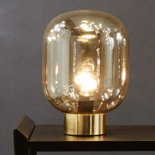 Caserta Lustre Glass Ball and Gold Table Lamp - TheArtistsQuarter