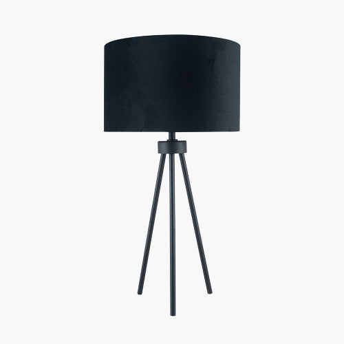 Houston Matt Black Metal Tripod Table Lamp - TheArtistsQuarter